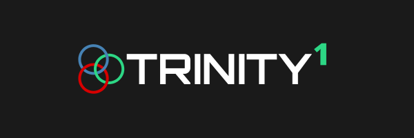 Trinity1 Logo with borromean rings, red - green - blue